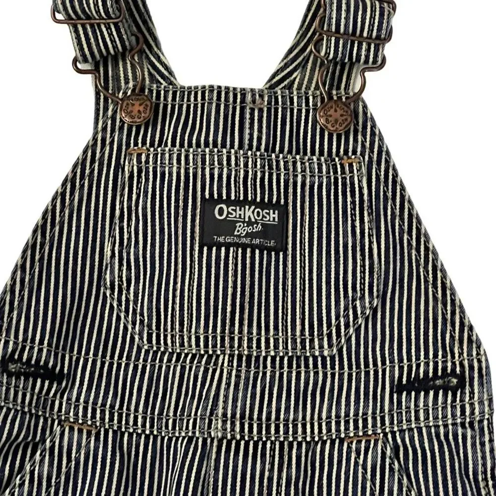 OshKosh B ’gosh Vestbak By Oshkosh Overall Railroad Striped 9Months